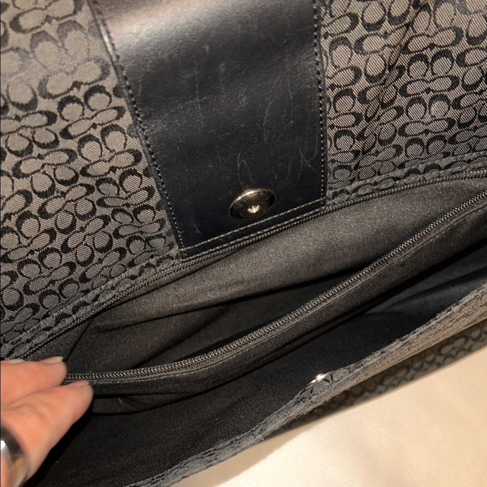 Coach Signature Hudson Laptop Black Men's Messenger Bag - Picture 9 of 16